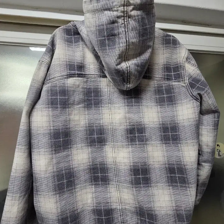 [BUNJANG] ETCE Digital Check Hooded Jacket M / ETCE 디지털 체크 후드 자켓 M