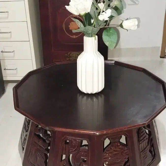 [BUNJANG] Traditional Octagonal Table Leg Carving / 전통 좌식 팔각 테이블 다리 조각