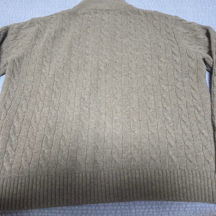 [BUNJANG] Another Office Cable Knit Half-Zip Ash Gray / 어나더오피스 하프집업 케이블 니트 애쉬그레이 1