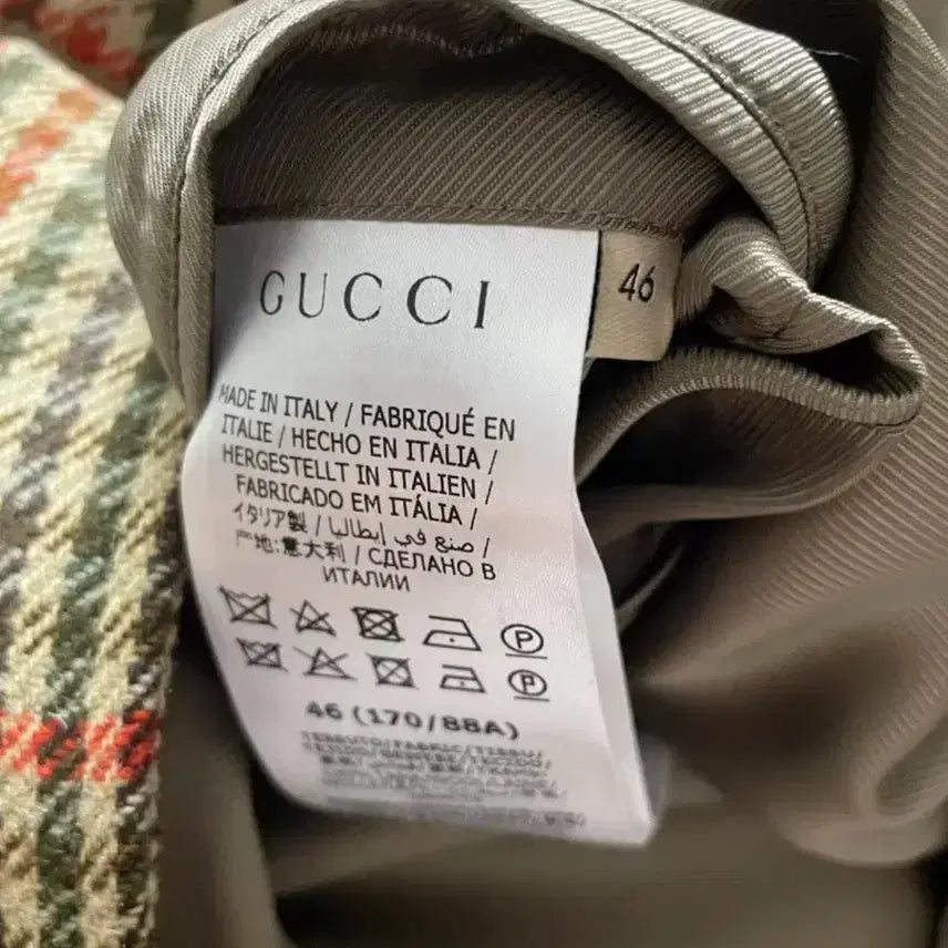 [BUNJANG] Gucci Check Coat / (46) 구찌 체크 코트
