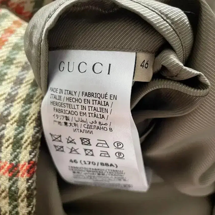 [BUNJANG] Gucci Check Coat / (46) 구찌 체크 코트