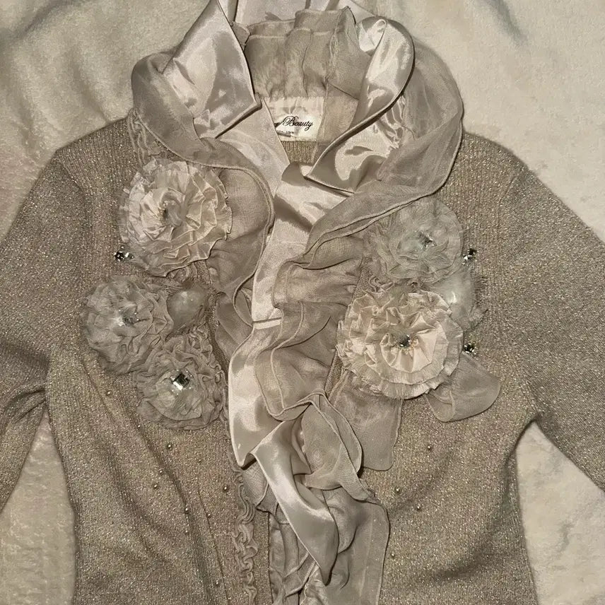 [BUNJANG] Vintage Himegyaru Frill Cardigan / 빈티지 히메갸루 프릴 가디건