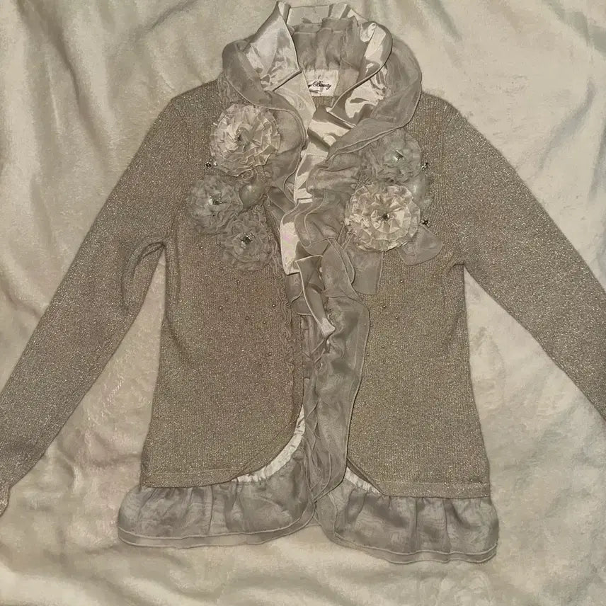 [BUNJANG] Vintage Himegyaru Frill Cardigan / 빈티지 히메갸루 프릴 가디건