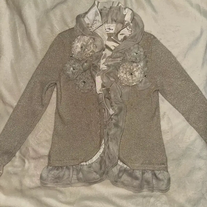 [BUNJANG] Vintage Himegyaru Frill Cardigan / 빈티지 히메갸루 프릴 가디건