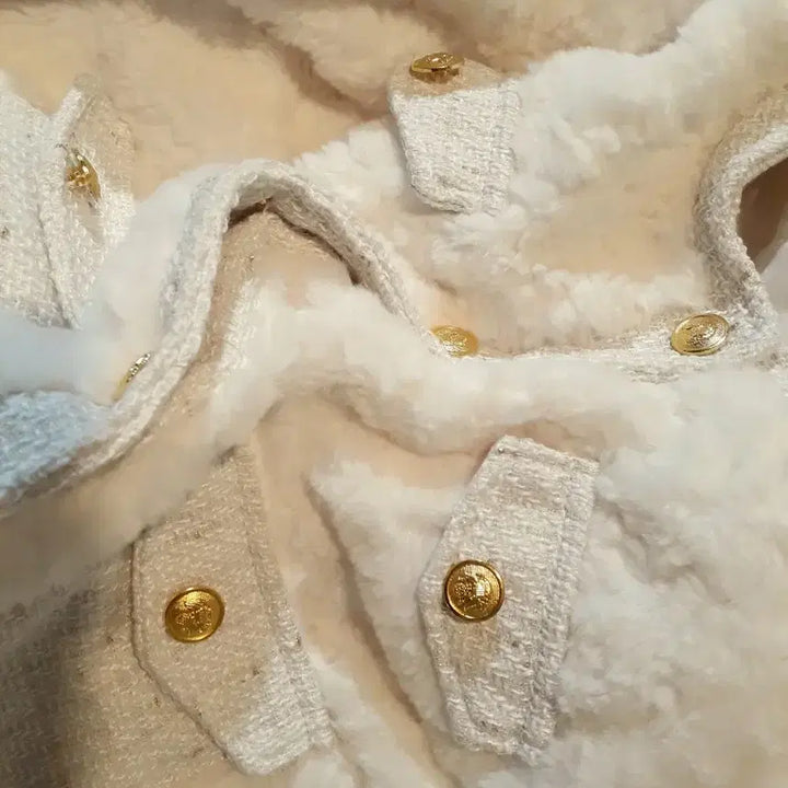 [BUNJANG] Tweed Poodle Jacket / 트위드 뽀글이 자켓 트위드코트 트위드자캣 청담동구매 뽀글이자켓 퍼자켓 퍼