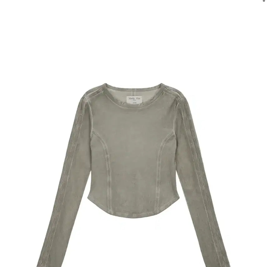 [BUNJANG] Matinkim Washed Top (Khaki) - Size S / 마뗑킴 슬리브 바인딩 워시드 탑 카키 s