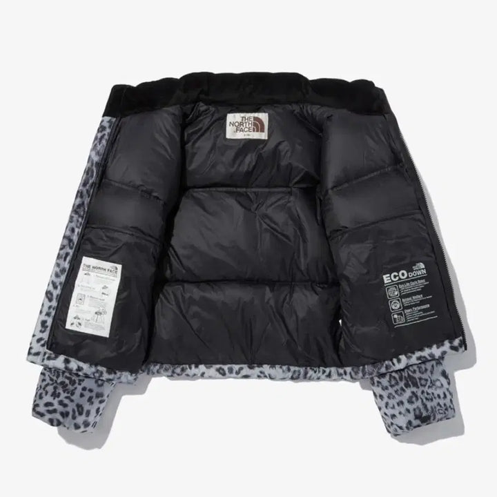 [BUNJANG] The North Face Novelty Nuptse Leopard Print Puffer Jacket / 오늘만)노스페이스 우먼 화이트라벨 노벨티 눕시 패딩 레오파드 프린트 실버