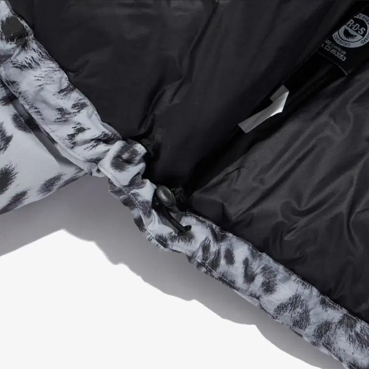 [BUNJANG] The North Face Novelty Nuptse Leopard Print Puffer Jacket / 오늘만)노스페이스 우먼 화이트라벨 노벨티 눕시 패딩 레오파드 프린트 실버
