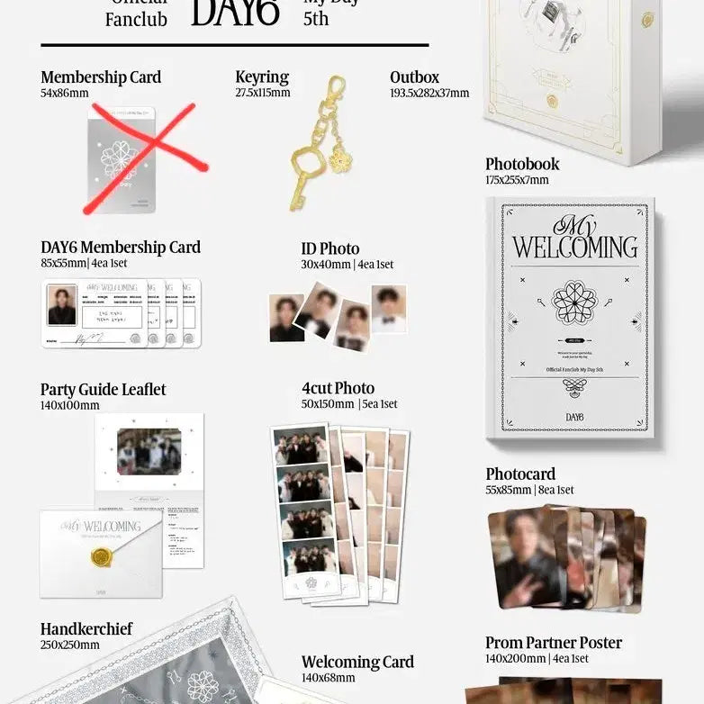 DAY6 데이식스 마이데이 5기 팬클럽 키트