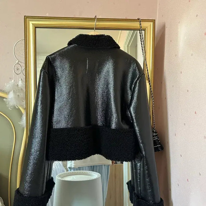 [BUNJANG] Enamel Fleece Jacket / 에나멜양털집업자켓