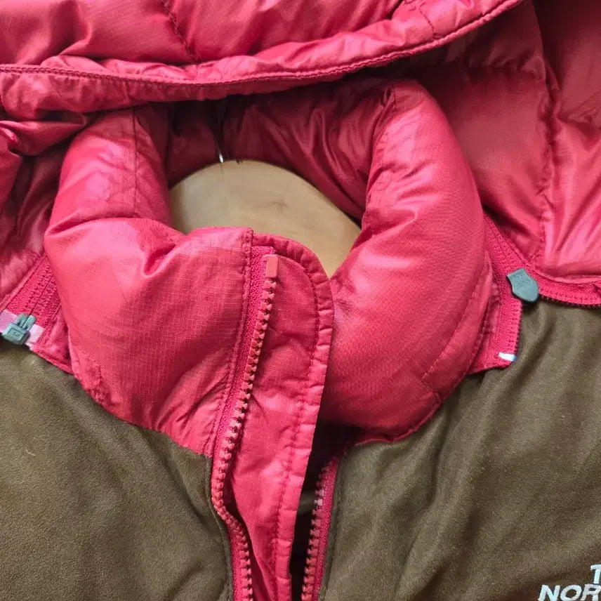 [BUNJANG] The North Face Nuptse Padded Jacket (Red/Brown) - Size S / 노스페이스 눕시 패딩 레드/브라운s