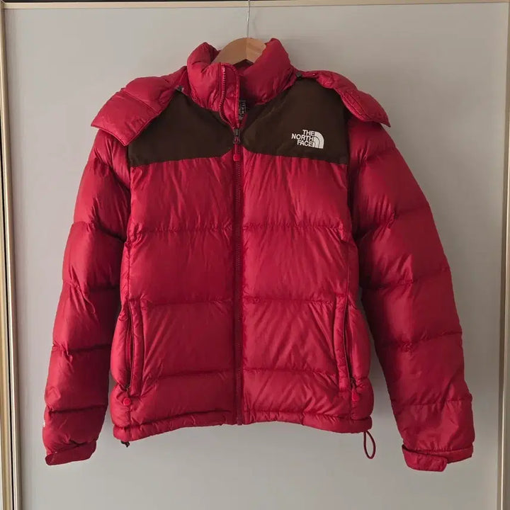 [BUNJANG] The North Face Nuptse Padded Jacket (Red/Brown) - Size S / 노스페이스 눕시 패딩 레드/브라운s