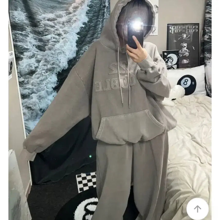 [BUNJANG] Unisex Pigment Hoodie & Pants Training Set / 유니섹스 피그먼트 후드티 + 팬츠 트레이닝 set