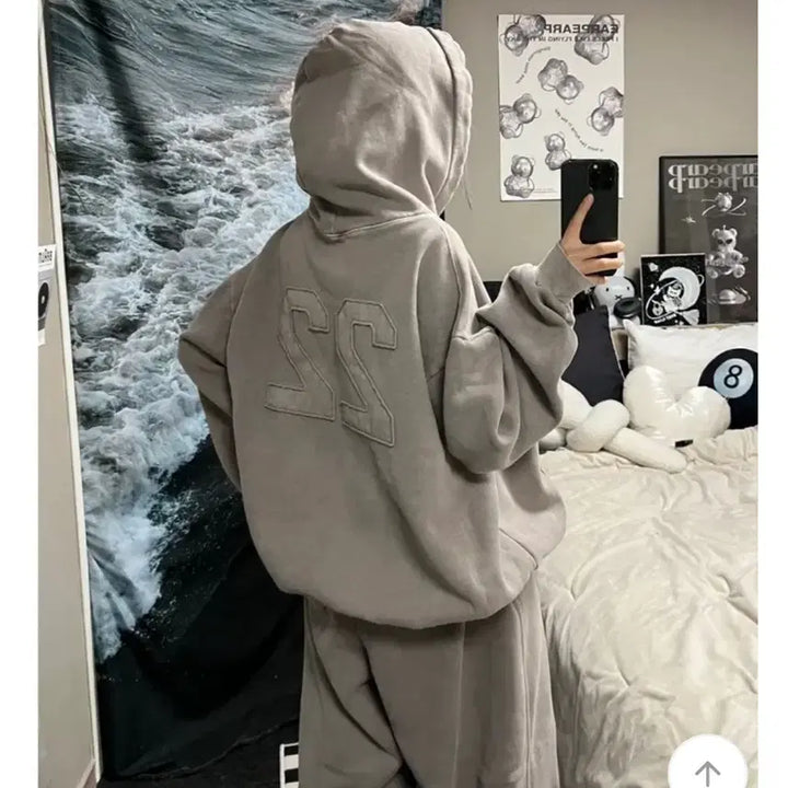 [BUNJANG] Unisex Pigment Hoodie & Pants Training Set / 유니섹스 피그먼트 후드티 + 팬츠 트레이닝 set