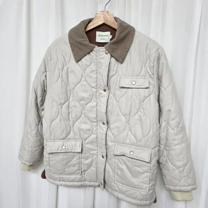 [BUNJANG] Slow and Simple Quilted Fleece Lined Women's Padded Jacket / M 슬로우앤드 퀼팅 후리스안감 여성 패딩 자켓 여자 점퍼 캐주얼