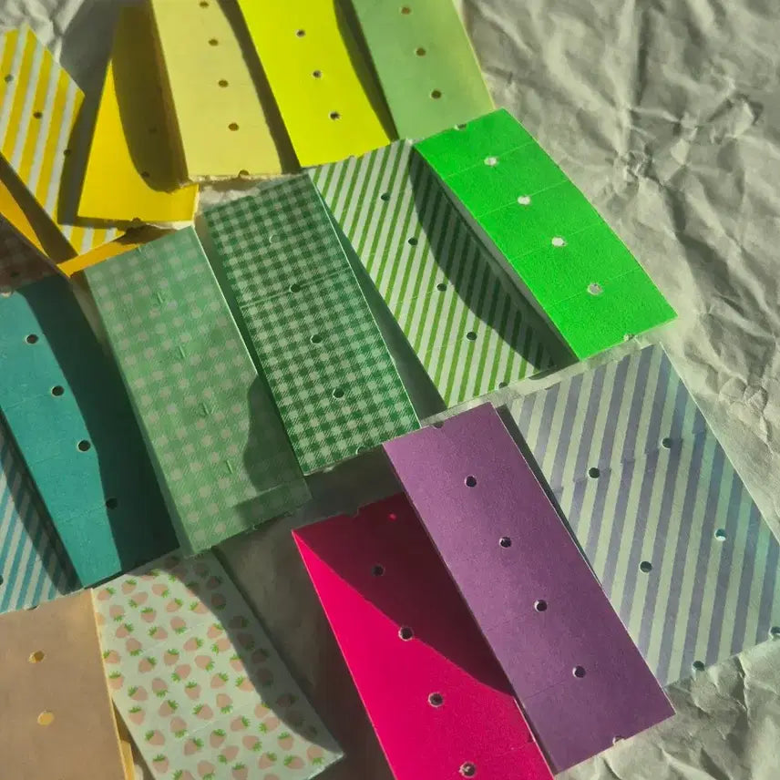 [BUNJANG] Label Pack Bundle Set / 라벨팩 41종 : 일괄 : 스티커 체크 파스텔 네온 형광 일본 스탬프 @