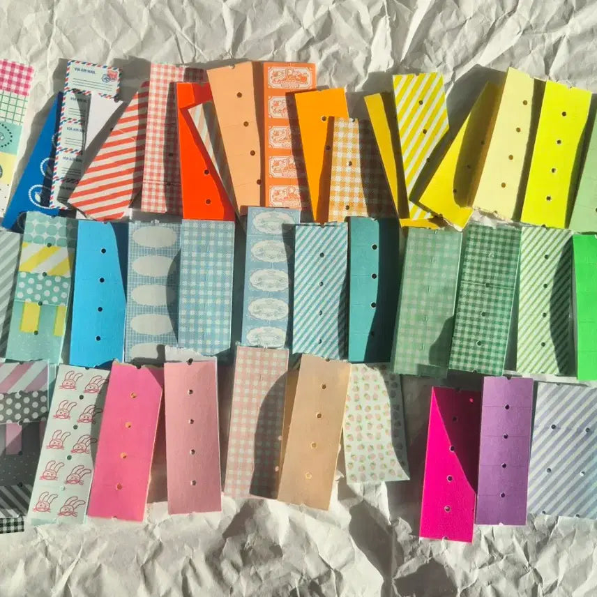 [BUNJANG] Label Pack Bundle Set / 라벨팩 41종 : 일괄 : 스티커 체크 파스텔 네온 형광 일본 스탬프 @