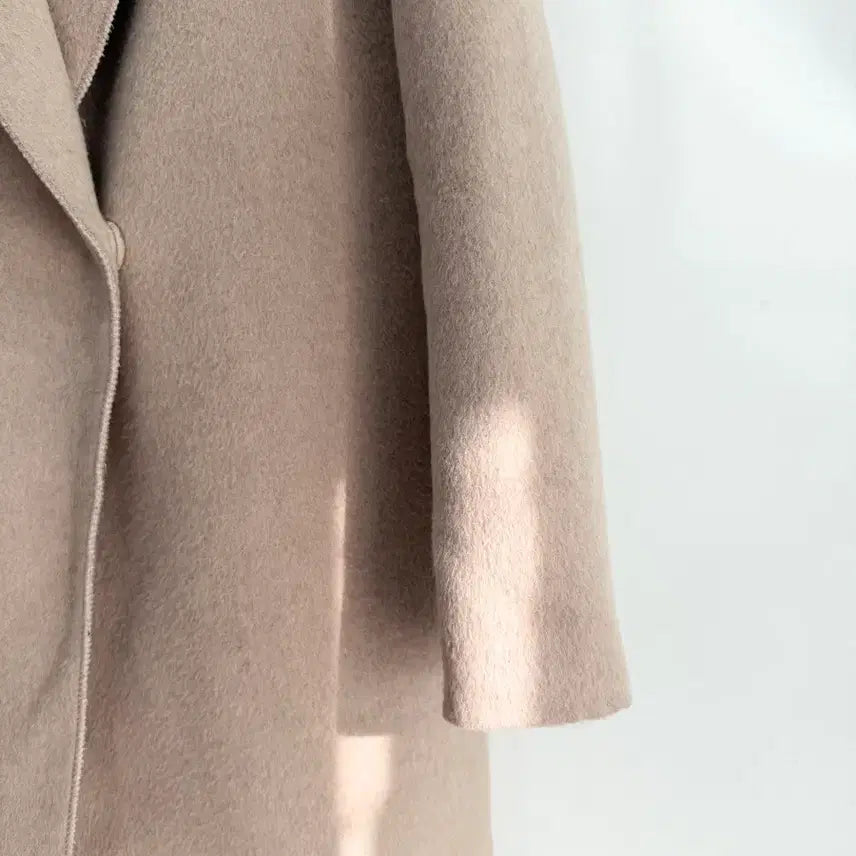 [BUNJANG] MINE Beige Wool Angora Handmade Coat / 정품 MINE 마인 베이지 양모 앙고라 핸드메이드 코트