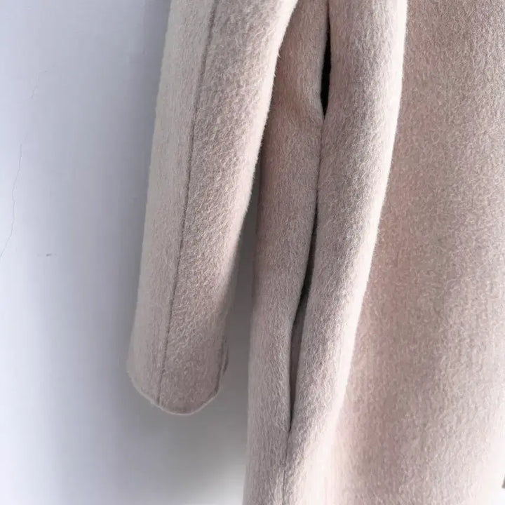 [BUNJANG] MINE Beige Wool Angora Handmade Coat / 정품 MINE 마인 베이지 양모 앙고라 핸드메이드 코트