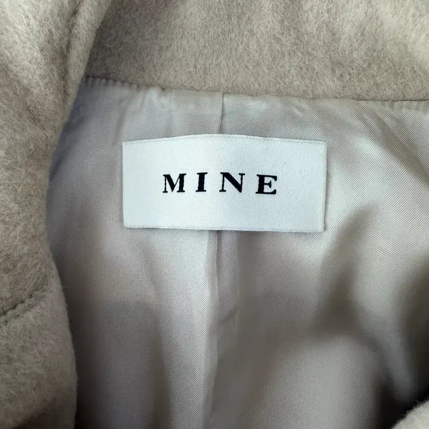 [BUNJANG] MINE Beige Wool Angora Handmade Coat / 정품 MINE 마인 베이지 양모 앙고라 핸드메이드 코트