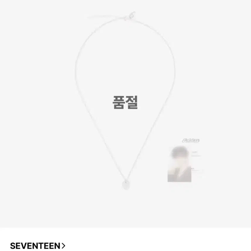 세븐틴 9주년 조슈아 목걸이 (포카 미포함)