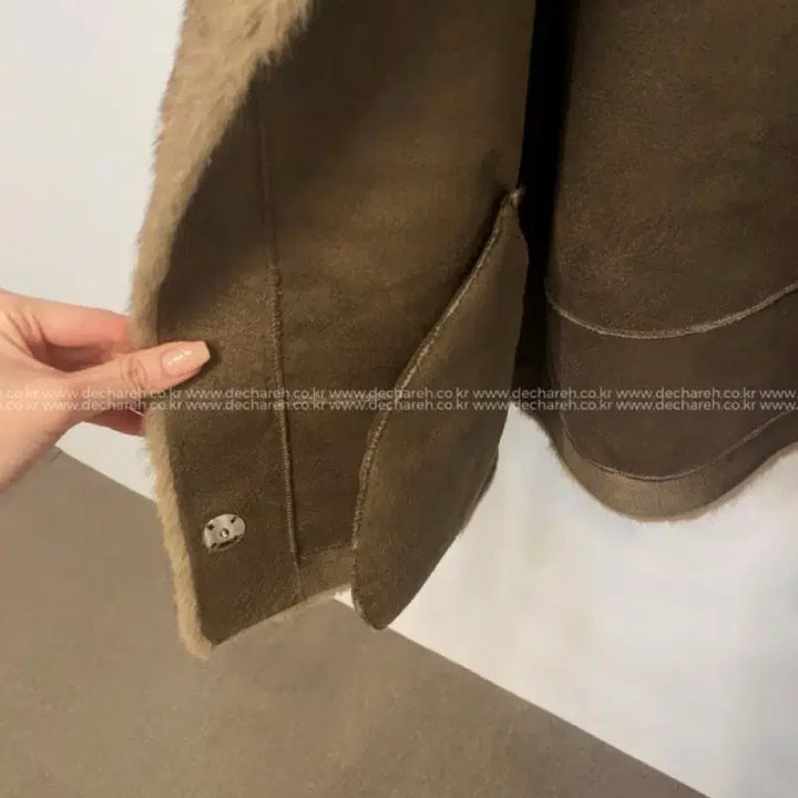 [BUNJANG] Brown Faux Fur Jacket / 퍼자켓 브라운