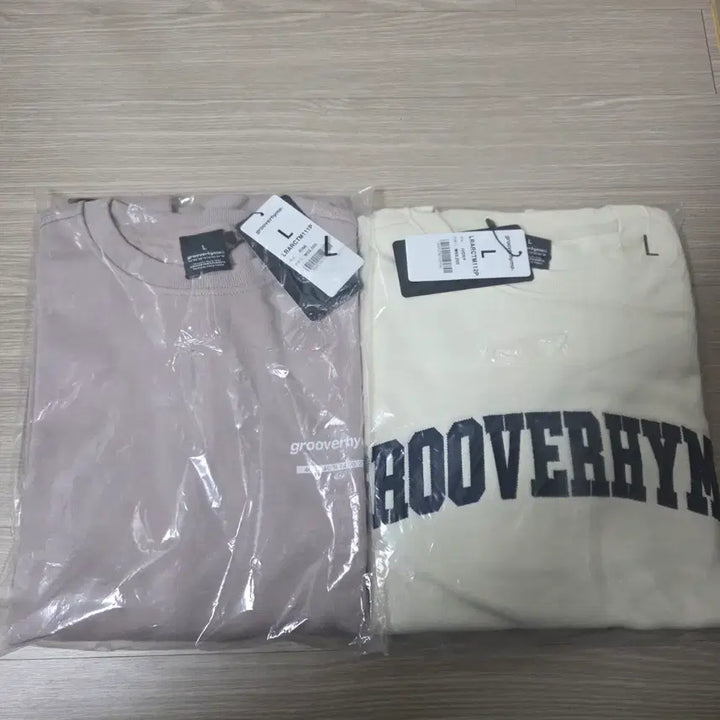[BUNJANG] Grooverhyme Crewneck L (Pink/Ivory) / grooverhyme 맨투맨 L (핑크/아이보리) 새상품