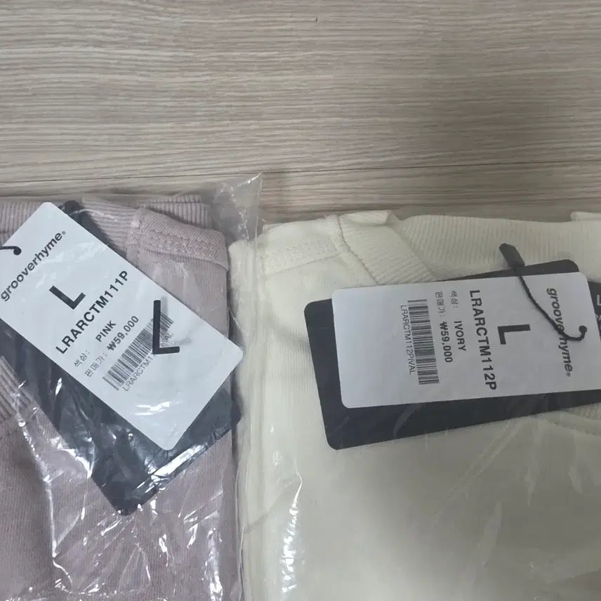 [BUNJANG] Grooverhyme Crewneck L (Pink/Ivory) / grooverhyme 맨투맨 L (핑크/아이보리) 새상품