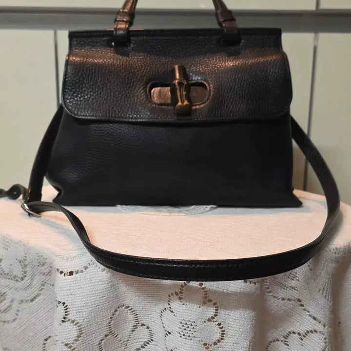 [BUNJANG] Gucci Bamboo Top Handle Bag / 정품))구찌 블랙 뱀부 탑핸들 가방s