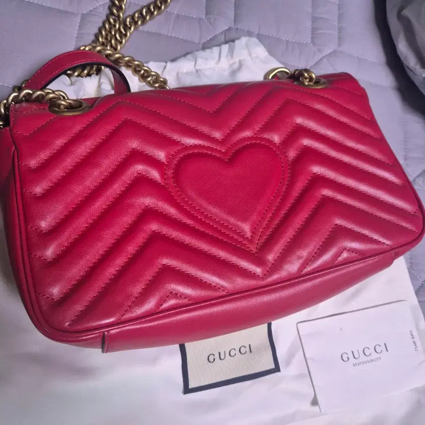 [BUNJANG] Gucci Matelasse Small Shoulder Bag - Red / [새상품] 최저가 구찌 가방 마틀라쎄  숄더백 스몰 명품가방 급처분!