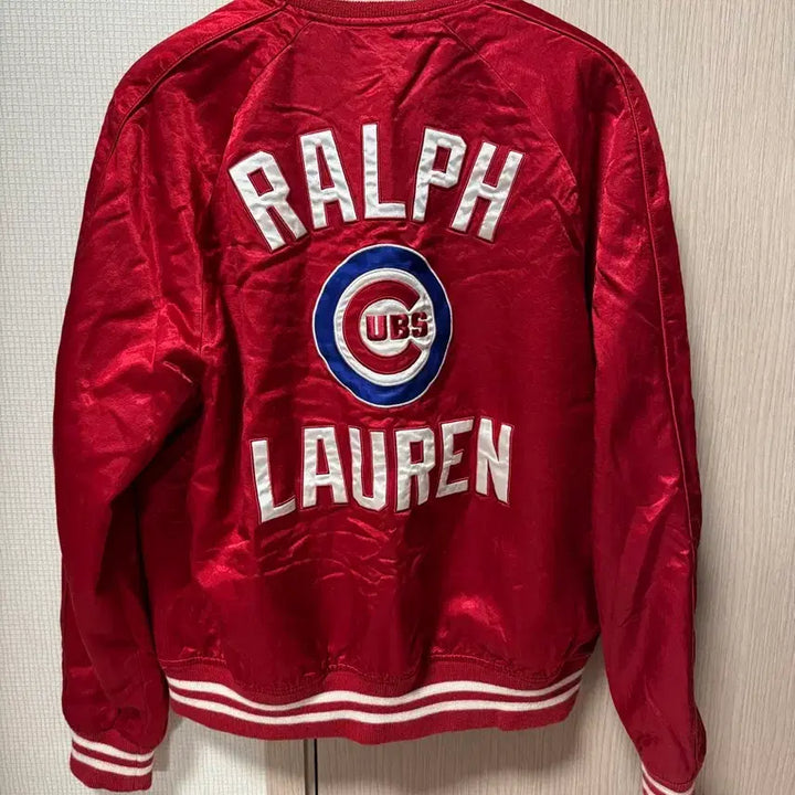 [BUNJANG] Polo Ralph Lauren Chicago Cubs Satin Varsity Jacket (M) / 폴로 랄프로렌 X MLB 시카고컵스 새틴 바시티 자켓 m