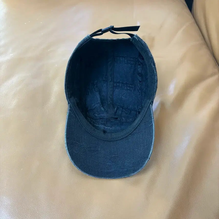 [BUNJANG] Supreme 21SS Frayed Denim Camp Cap Black / 슈프림 캠프캡 모자 박스로고 21SS 프레이드 데님 블랙