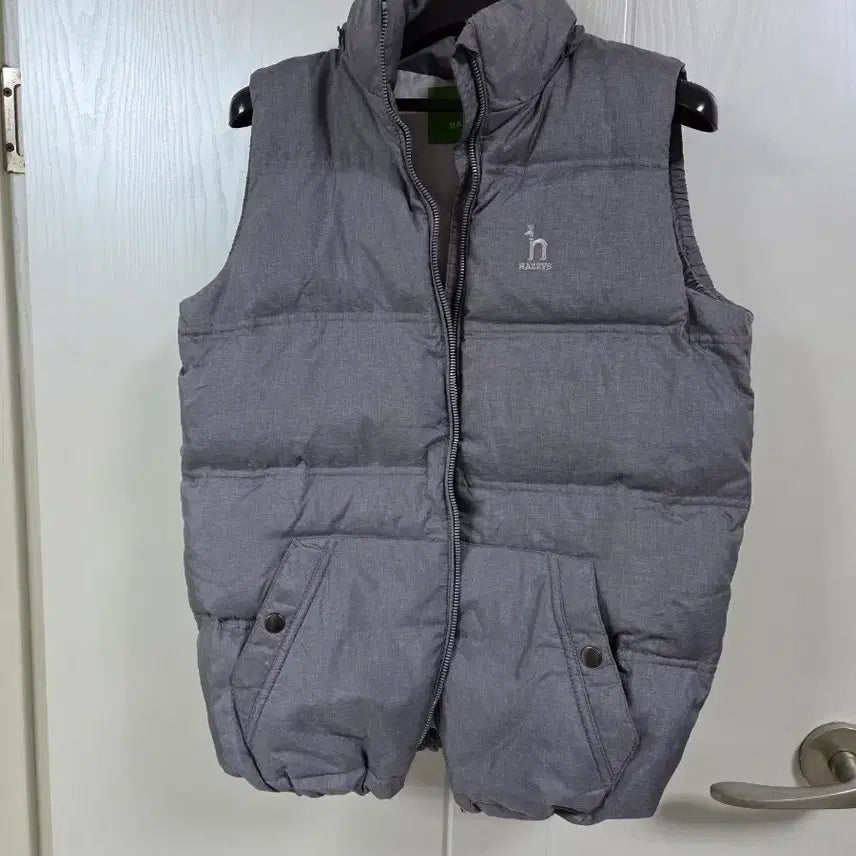 [BUNJANG] Hazzys Gray Duck Down Vest / 헤지스 오리솜털75% 깃털25%그레이 패딩 조끼