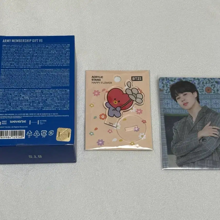 [포카,스탠드 덤] BTS 아미 멤버십 V6 GIFT 미개봉