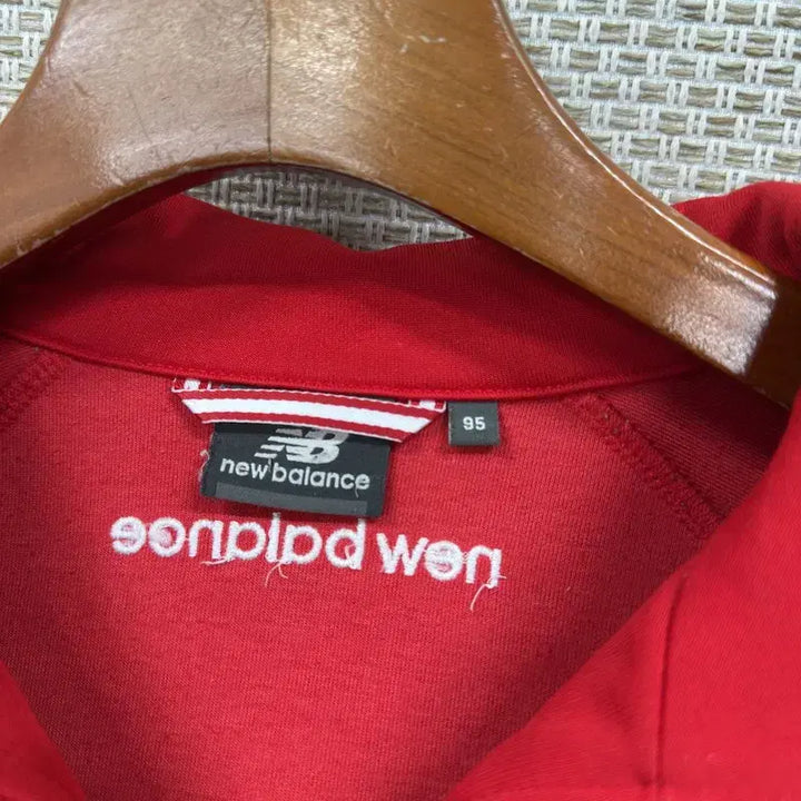 [BUNJANG] New Balance Red Embroidered Logo Track Top Jacket / 뉴발란스 레드 자수로고 트랙탑 져지 집업 95 M08206