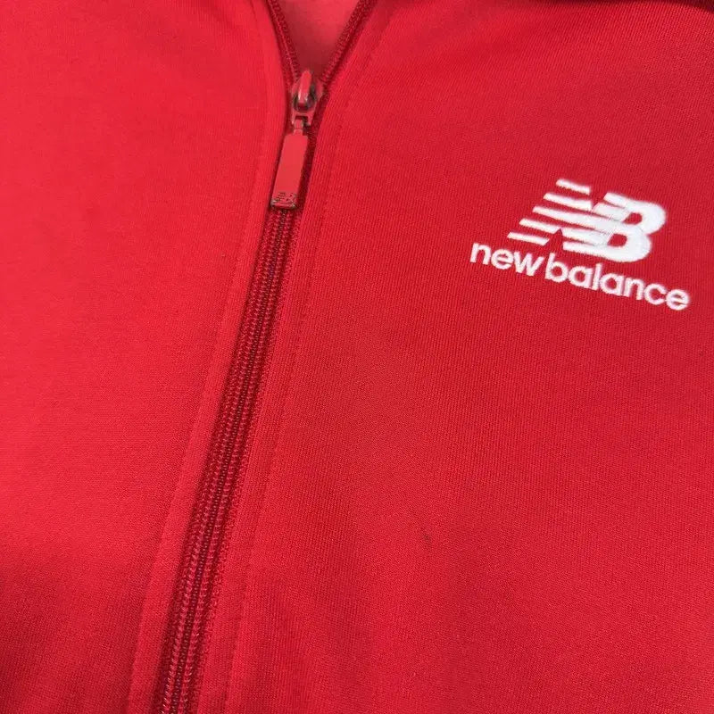 [BUNJANG] New Balance Red Embroidered Logo Track Top Jacket / 뉴발란스 레드 자수로고 트랙탑 져지 집업 95 M08206