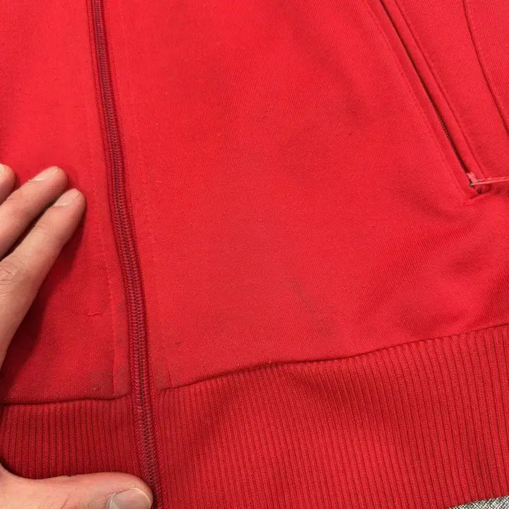 [BUNJANG] New Balance Red Embroidered Logo Track Top Jacket / 뉴발란스 레드 자수로고 트랙탑 져지 집업 95 M08206