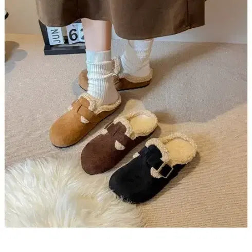 [BUNJANG] Slippers - Black/Brown/Camel - New / 뽀글이슬리퍼 버켄슬리퍼  블랙 브라운 카멜 새제품
