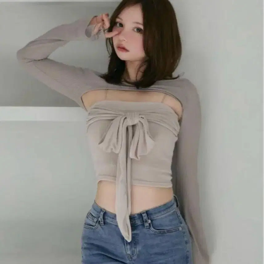 [BUNJANG] andmary Shayla Ribbon Top / 급전인하) andmary 앤드마리 shayla ribbon tops 스나