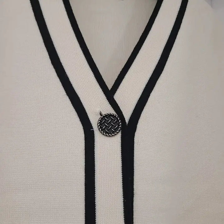 [BUNJANG] Demar Color Block Cardigan / 드마르 배색 가디건