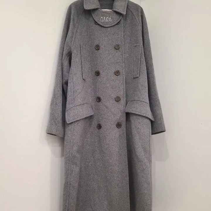 [BUNJANG] OIOI Gray Long Coat / 오아이오아이 그레이 롱코트