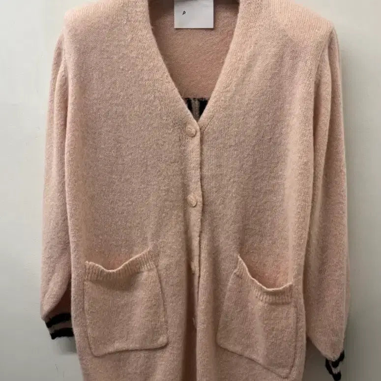 [BUNJANG] Endorphin Pink Long Cardigan / 엔돌핀 핑크 롱 가디건