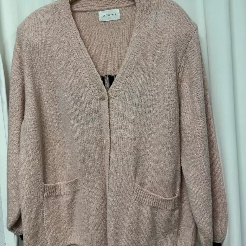 [BUNJANG] Endorphin Pink Long Cardigan / 엔돌핀 핑크 롱 가디건