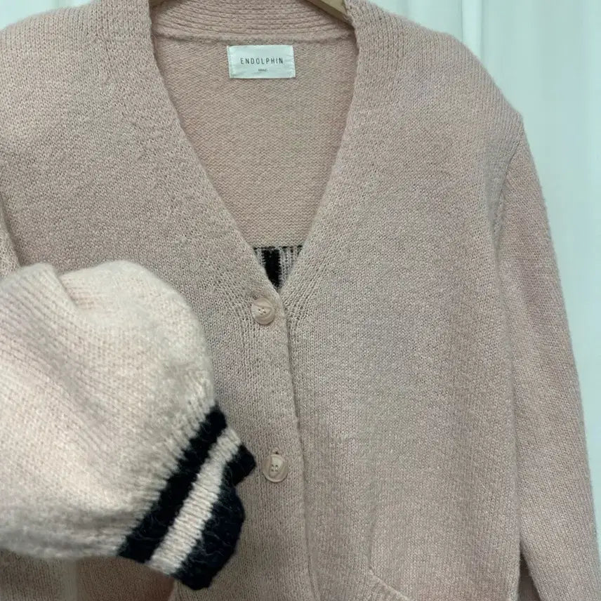 [BUNJANG] Endorphin Pink Long Cardigan / 엔돌핀 핑크 롱 가디건