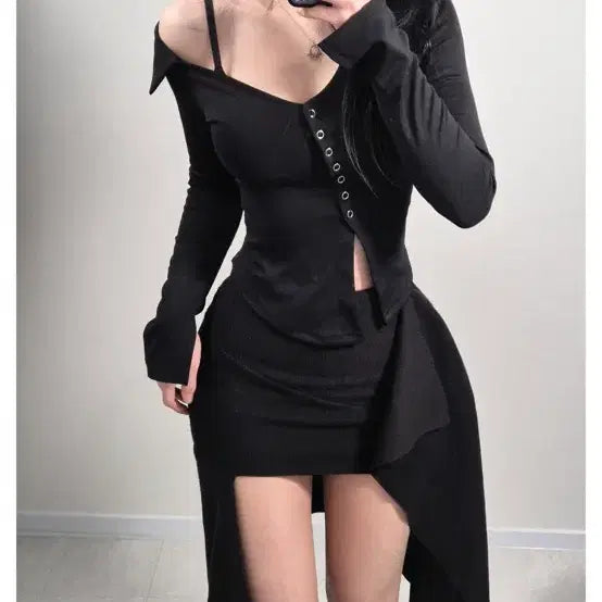 [BUNJANG] XERIF One Shoulder Shirt Top / XERIF 세리프 원숄더 셔츠탑 / 지그재그 에이블리 클라우드이모션