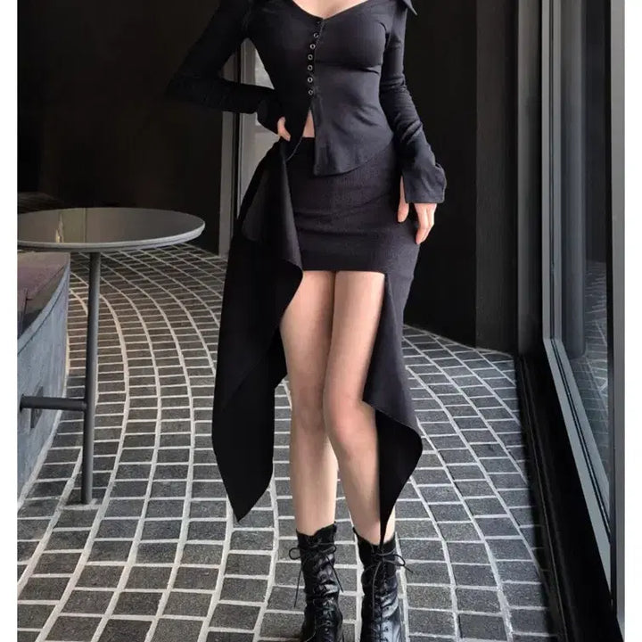 [BUNJANG] XERIF One Shoulder Shirt Top / XERIF 세리프 원숄더 셔츠탑 / 지그재그 에이블리 클라우드이모션