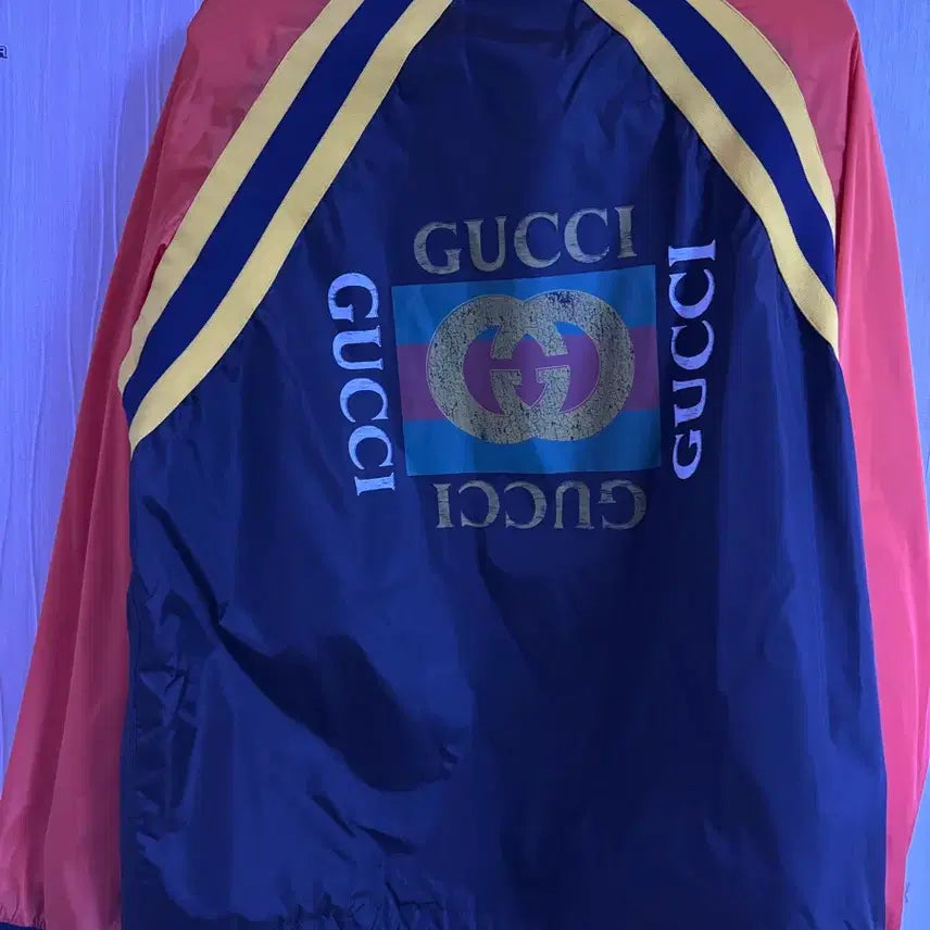 [BUNJANG] Gucci Nylon Jacquard Jumper / 구찌 나일론 다카드 점퍼 (명동 롯데 구입) 48사이즈