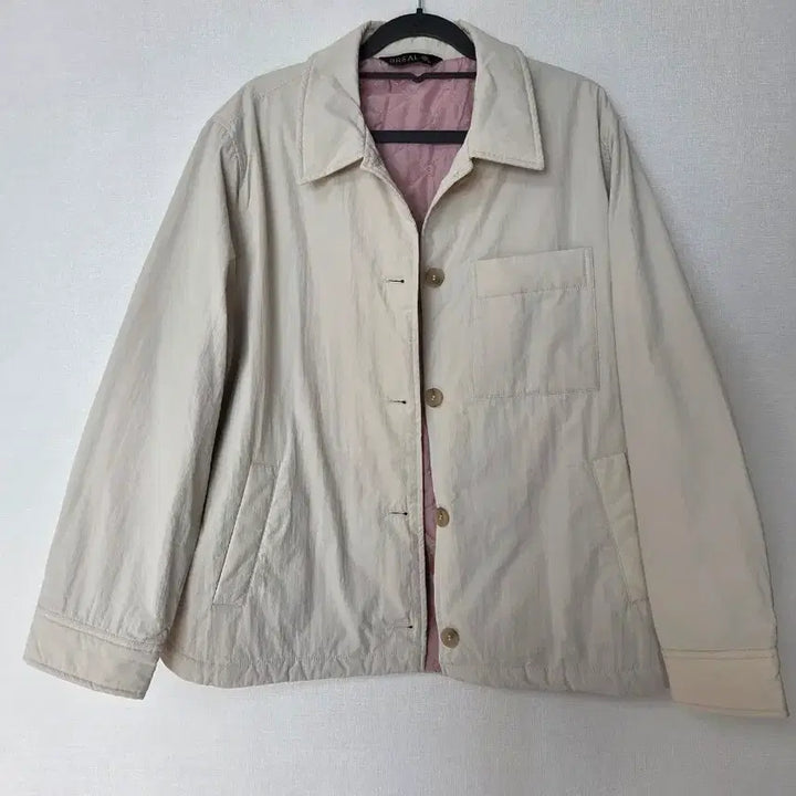 [BUNJANG] Briel Quilted Jacket - Light Beige / 브리엘 퀄팅 셔킷77.88