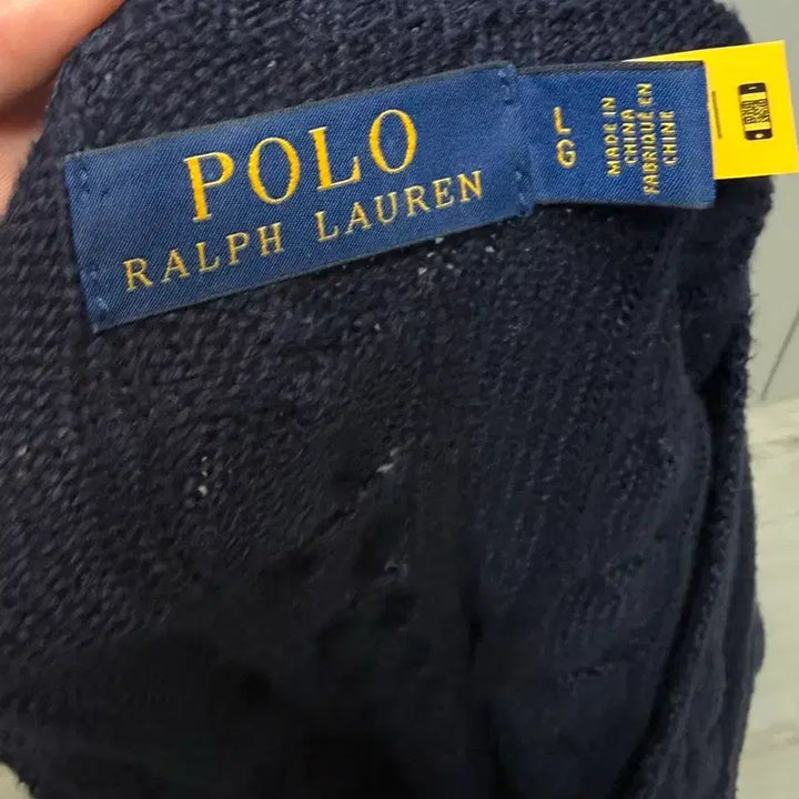 [BUNJANG] Ralph Lauren Navy Cable Knit Cotton Crewneck Sweater L / 폴로 랄프로렌 네이비 케이블 니트 코튼 크루넥 스웨터 L