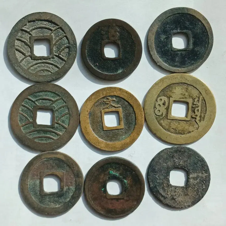 [BUNJANG] Ancient Coins Bundle Set / 홍무통보 배 치, 영락통보,정화통보등 엽전 9종 일괄